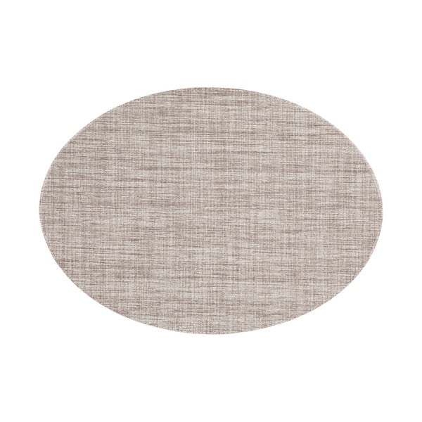 Smeđesivi podmetač za stol Tiseco Home Studio Oval, 46 x 33 cm