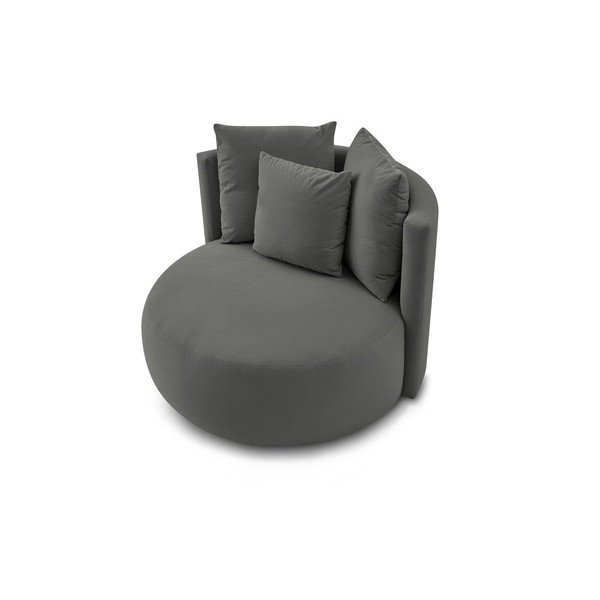 Svijetlo siva baršunasti fotelja Cesar – Bobochic Paris-image-4