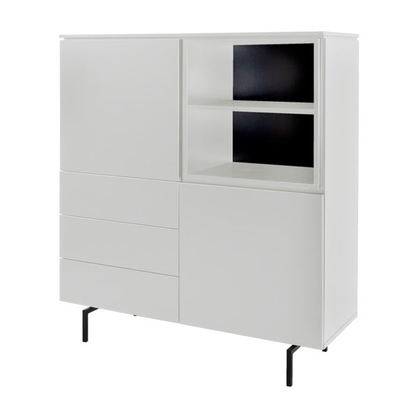 Bijela visoka komoda 120x133 cm Plain – Tenzo-image-1