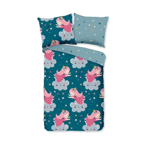 Petrolej zelena pamučna dječja posteljina za dječji krevetić 120x150 cm Princesse – Good Morning