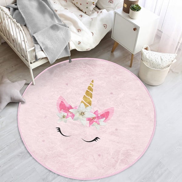 Ružičasti dječji tepih ø 120 cm Comfort – Mila Home-image-4