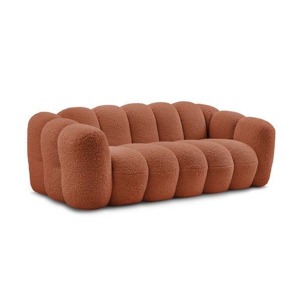Ciglasta sofa od bouclé tkanine 232 cm Hippolyte – Bobochic Paris-image-3