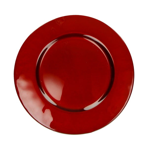 Crveni stakleni tanjur Brandani Sottopiatto, ⌀ 32 cm