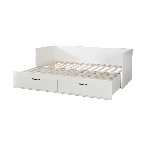 Bijeli dječji krevet s dodatnim ležajem s prostorom za pohranu 90/180x200 cm Sylt – Roba-image-2