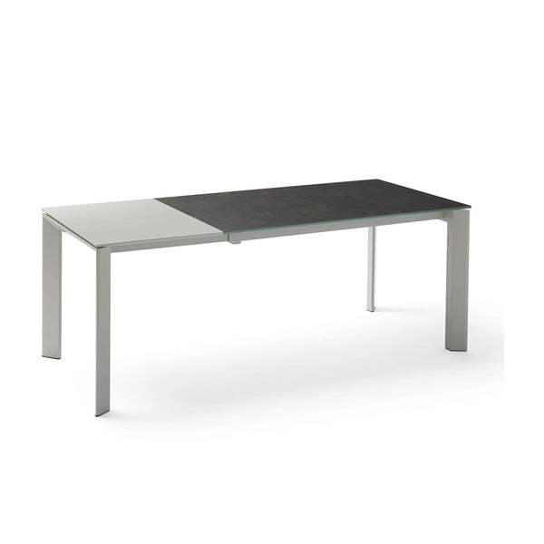 Sivo-crni sklopivi blagovaonski stol sømcasa Tamara, dužina 160/240 cm