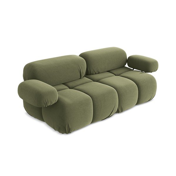 Svijetlo zelena baršunasti sofa 190 cm Lokua – Makamii-image-1