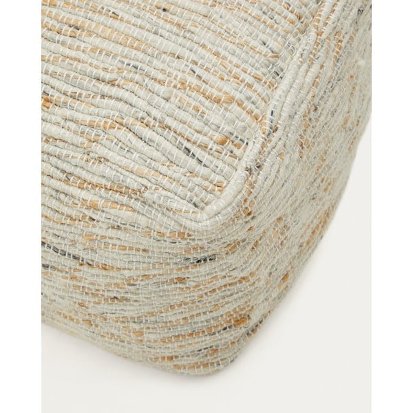 Bež vunen tabure Selise – Kave Home-image-1