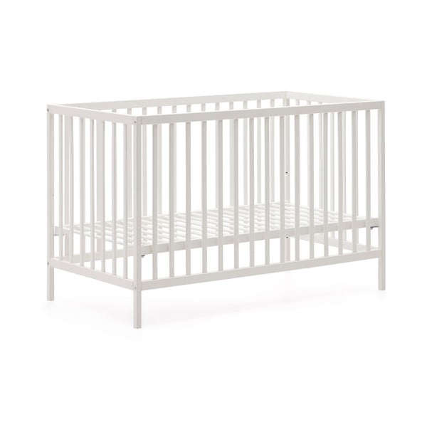 Bijeli dječji krevet od masivne bukve 60x120 cm Shantal – Kave Home-image-2