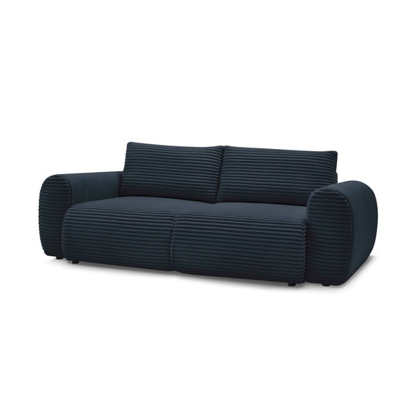 Tamno plava sklopiva sofa od samta 257 cm Lucien – Bobochic Paris-image-3