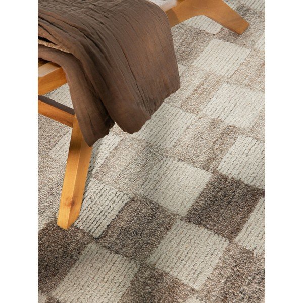 Krem ručno rađen vunen tepih 80x150 cm Boho 1.0 Quadra – Vikosa-image-3