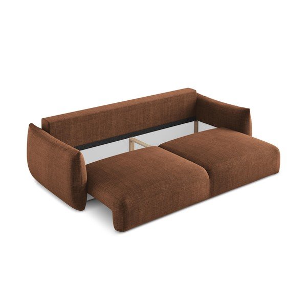 Sklopiva sofa boja terakote 230 cm Leila – Makamii-image-4