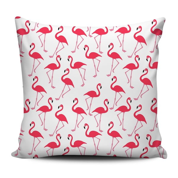 Pink de white jastuk Home de Bleu Pink Flamingos, 43 x 43 cm