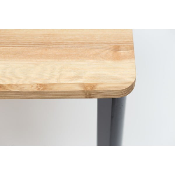 Crni blagovaonski stol sa zaobljenim nogama Ragaba TRIVENTI, 120 x 80 cm-image-1