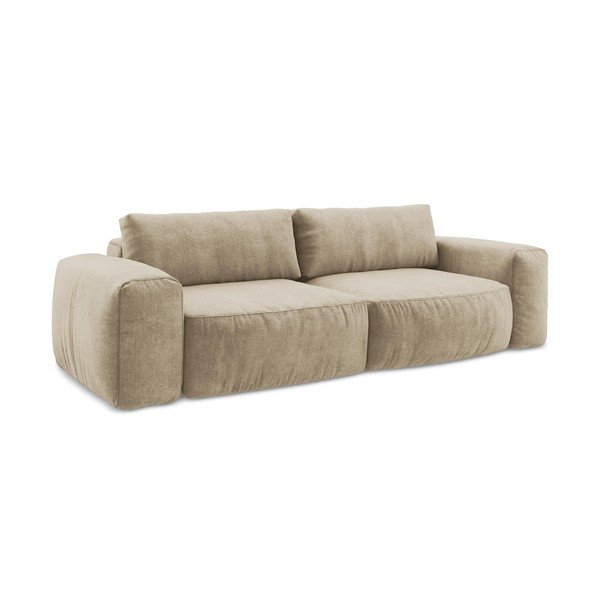 Svjetlo smeđa sklopiva sofa od šenila 275 cm Kuki – Makamii-image-2