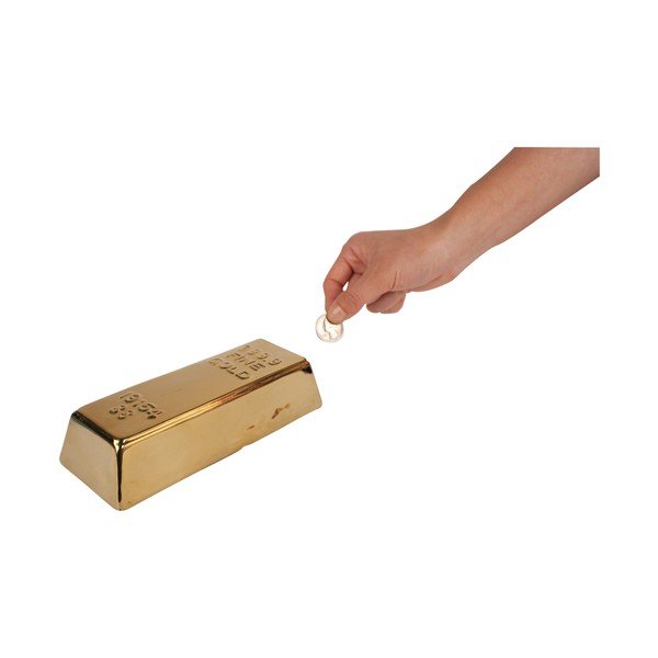 Keramička kasa Kikkerland Gold Bar-image-1