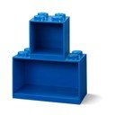 Set od 2 dječje plave zidne police LEGO® Brick