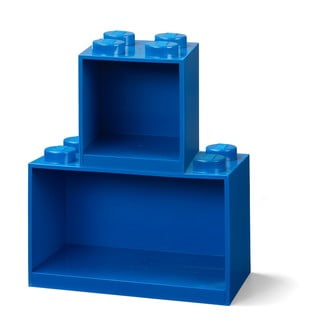 Set od 2 dječje plave zidne police LEGO® Brick
