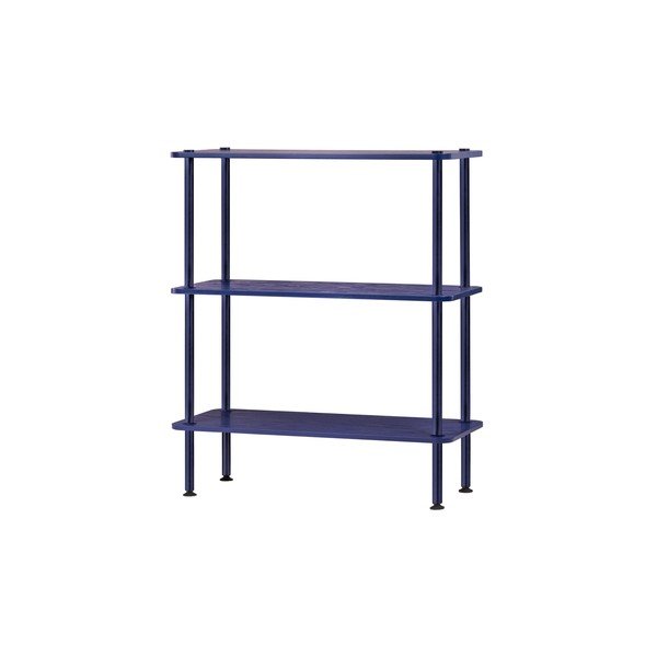 Plavi regal u dekoru hrasta 80x90,5x35 cm Teidi – noo.ma