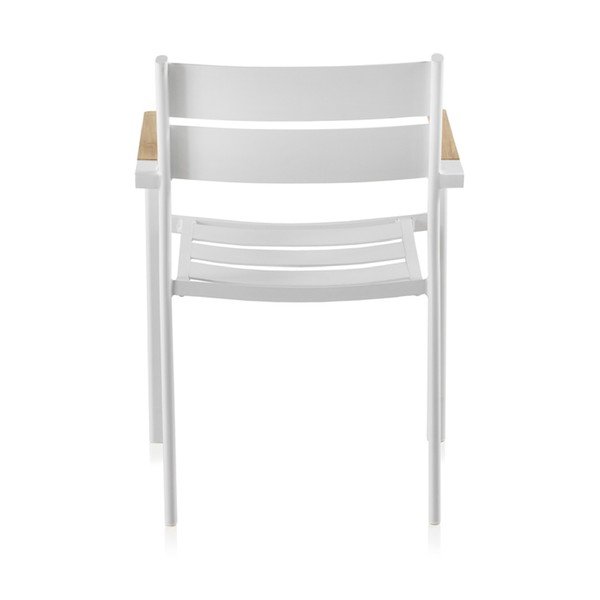 Bijela vrtna stolica s tikovinom Geese Giulia, širine 56 cm-image-1
