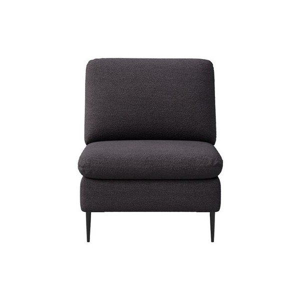 Crna fotelja od bouclé tkanine Belle – Rodier