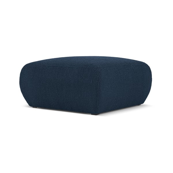 Tamno plavi tabure od bouclé tkanine Molino – Micadoni Home-image-1