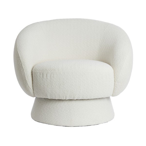 Krem fotelja od bouclé tkanine Avoria – Light & Living-image-1