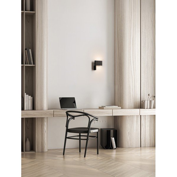 Mat crna LED zidna lampa aluminijska sa savitljivom konstrukcijom Flusso – Nova Luce-image-1