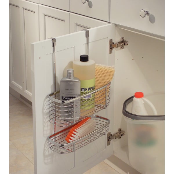 Metalni koš za kuhinjska vrata iDesign Axis Double Basket-image-1