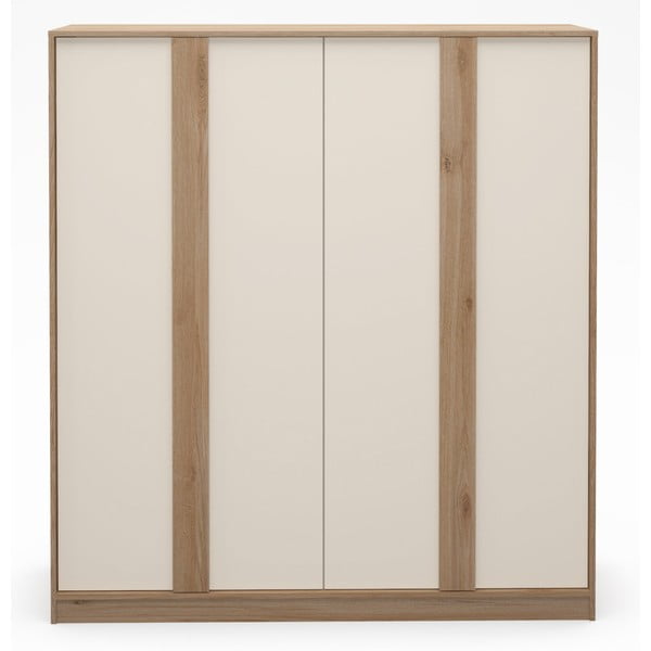 Krem/u prirodnoj boji ormar u dekoru hrasta 180x197,5x53 cm Dennis – Marckeric