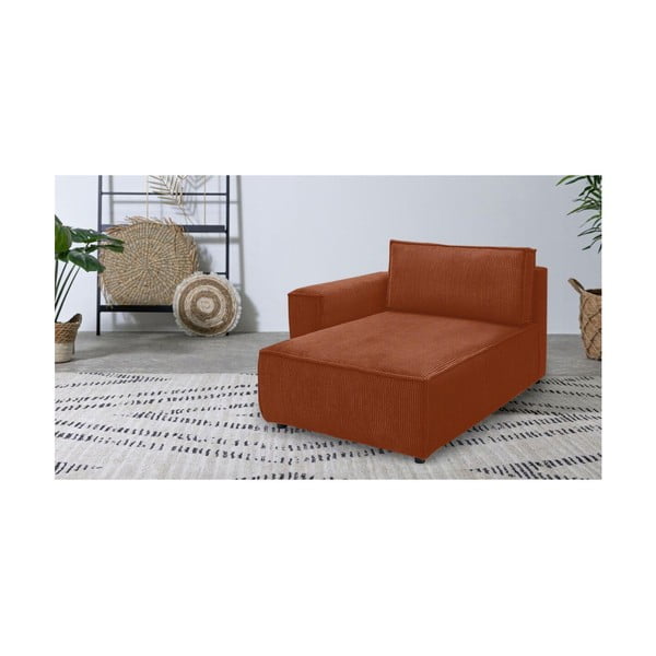 Ciglasta modularna sjedeća garnitura od samta (s lijevim kutom) Nihad modular – Bobochic Paris-image-1