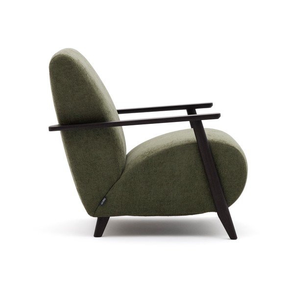 Zelena fotelja od šenila Meghan – Kave Home-image-2