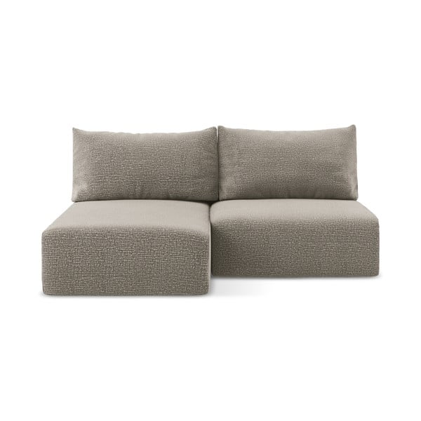 Bež sklopiva/s prostorom za odlaganje kutna garnitura (s lijevim kutom) Kalena – Makamii