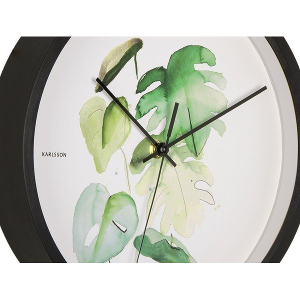 Zeleno bijeli zidni sat u crnom okviru Karlsson Monster, ø 26 cm-image-4
