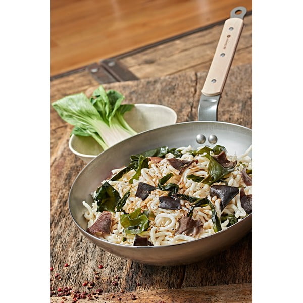 Čelična WOK tava de Buyer B Bois, ø 28 cm-image-1