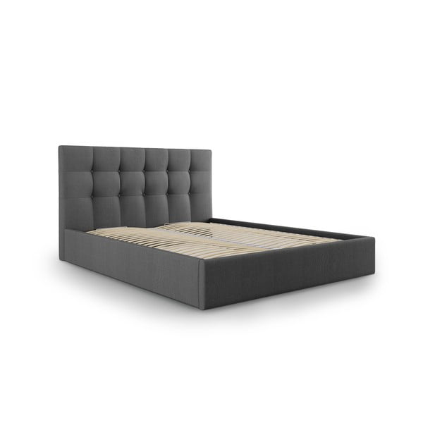 Tamno sivi bračni krevet Mazzini Kreveti Nerin, 160 x 200 cm