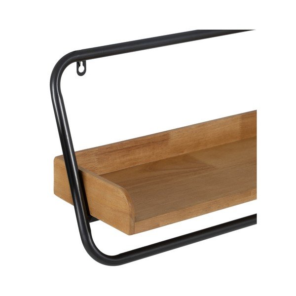 Polica od masivnog kaučuka u prirodnoj boji 120 cm – Ixia-image-2