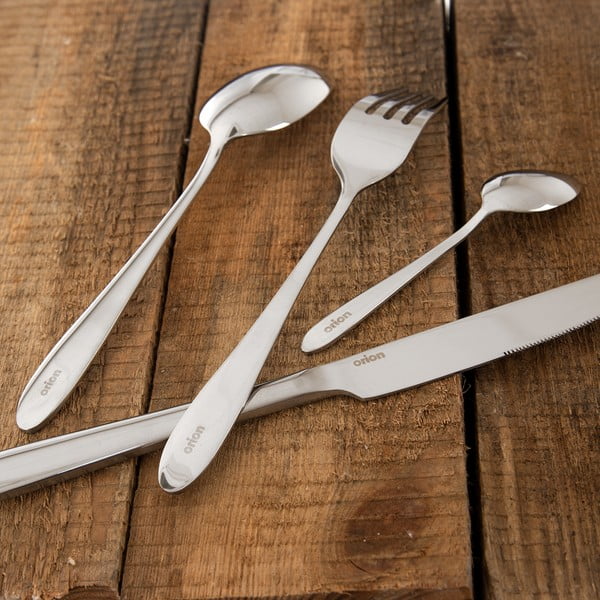 Pribor 24 kom od nehrđajućeg čelika u srebrnoj boji Mirror – Orion-image-3