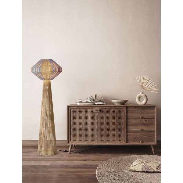 Plava/u prirodnoj boji stojeća svjetiljka od užeta (visina 152 cm) Abby – Nova Luce-image-2