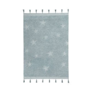 Plavi periv/ručno rađen pamučan dječji tepih 120x175 cm Hippy Stars Aqua – Lorena Canals