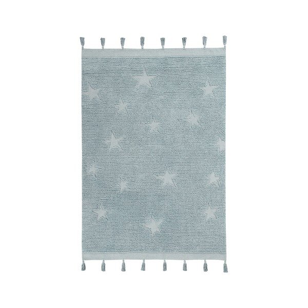 Plavi periv/ručno rađen pamučan dječji tepih 120x175 cm Hippy Stars Aqua – Lorena Canals