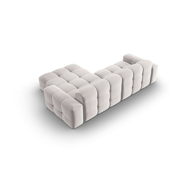 Svijetlo siva baršunasta kutna garnitura (desni kut) Kendal - Micadoni Home-image-4