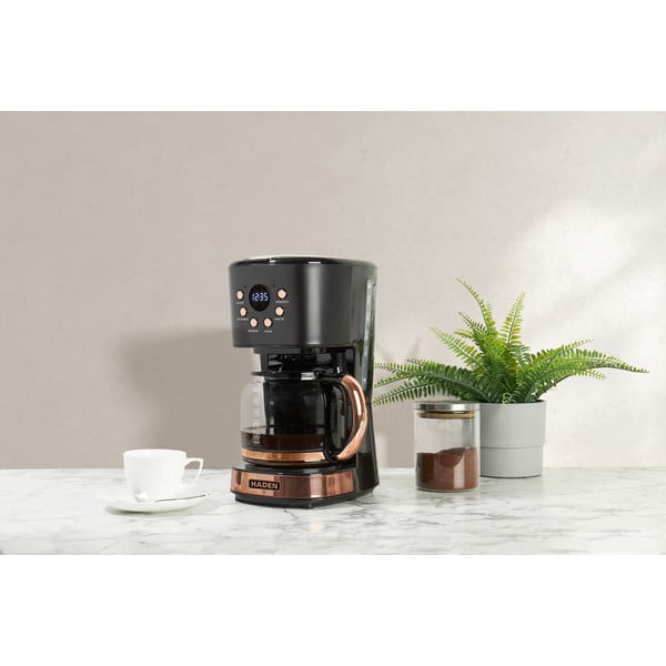Crni/u bakrenoj boji aparat za kavu – Haden-image-2