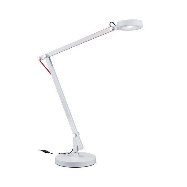 Bijela LED stolna lampa sa savitljivom konstrukcijom (visina 90 cm) Amsterdam – Trio