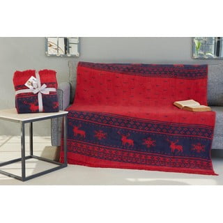 Božićni pamučni pokrivač 155x127 cm - Mila Home