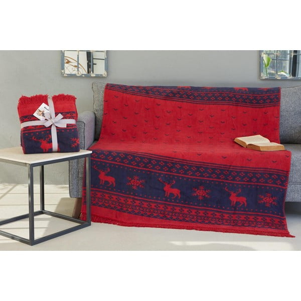 Božićni pamučni pokrivač 155x127 cm - Mila Home
