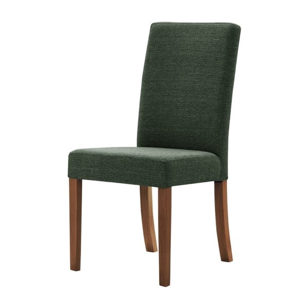 Zelena stolica s tamnosmeđim nogama od bukve Ted Lapidus Maison Tonka