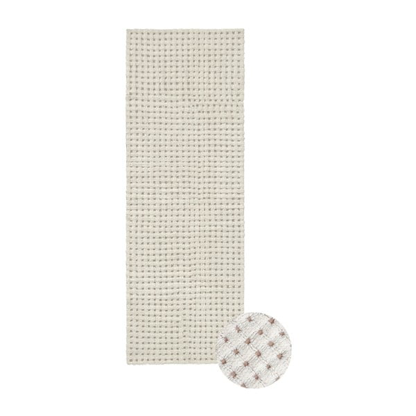 Periva/ručno rađena vunena staza boje slonovače 80x230 cm Unexpected Wool – Lorena Canals