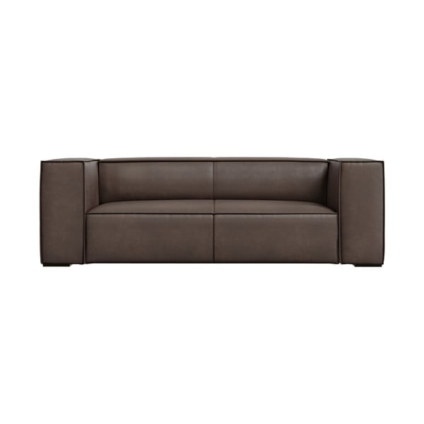 Smeđa kožna sofa 212 cm Madame - Windsor & Co Sofas