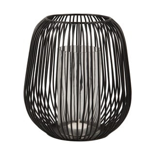 Crni stolni lanter PT LIVING Lantern, visina 21 cm