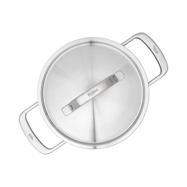 Lonac od nehrđajućeg čelika s poklopcem prikladni za indukcijsko kuhalo 3 l Lucca 3.0 – FABINI-image-3